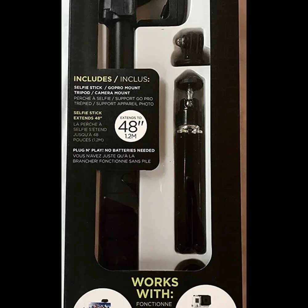 (NEW) 3 Piece Tripod, GoPro Mount & Selfie Stick